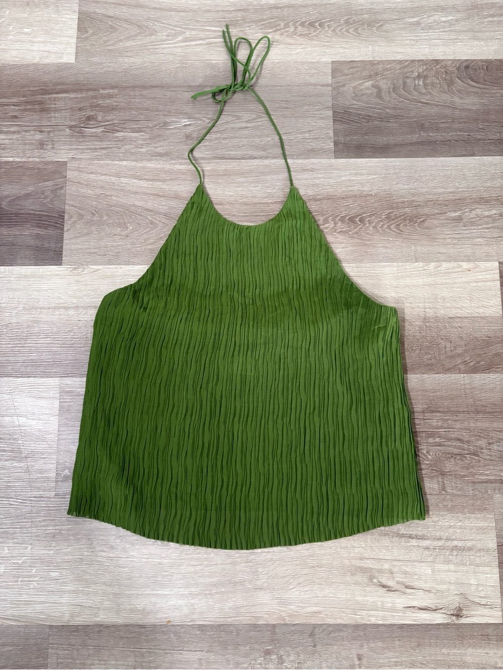 Banana Republic Green Halter Neck Textured Tank Top